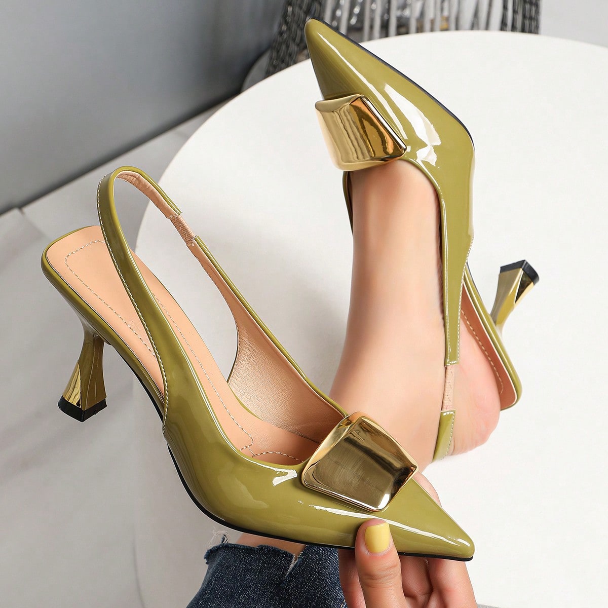 Formal Dress - Sapatos de salto elegantes para mulher,