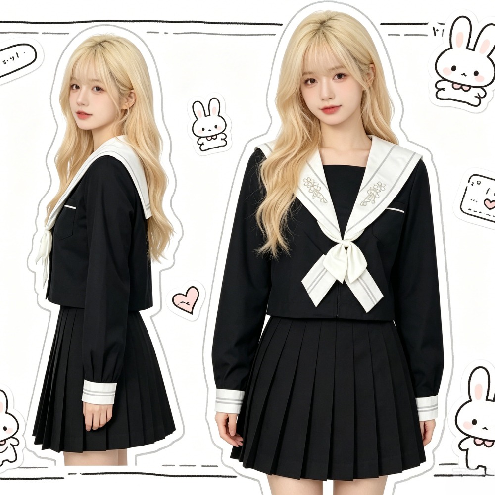 Womens Suit - Uniforme Escolar JK Estilo Marinheiro Colegial