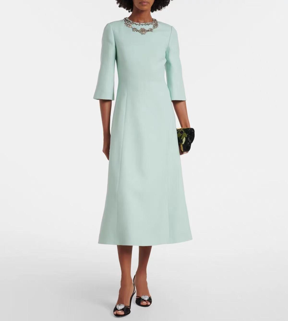 Midi Dress - Vestido Midi Feminino Premium de Seda