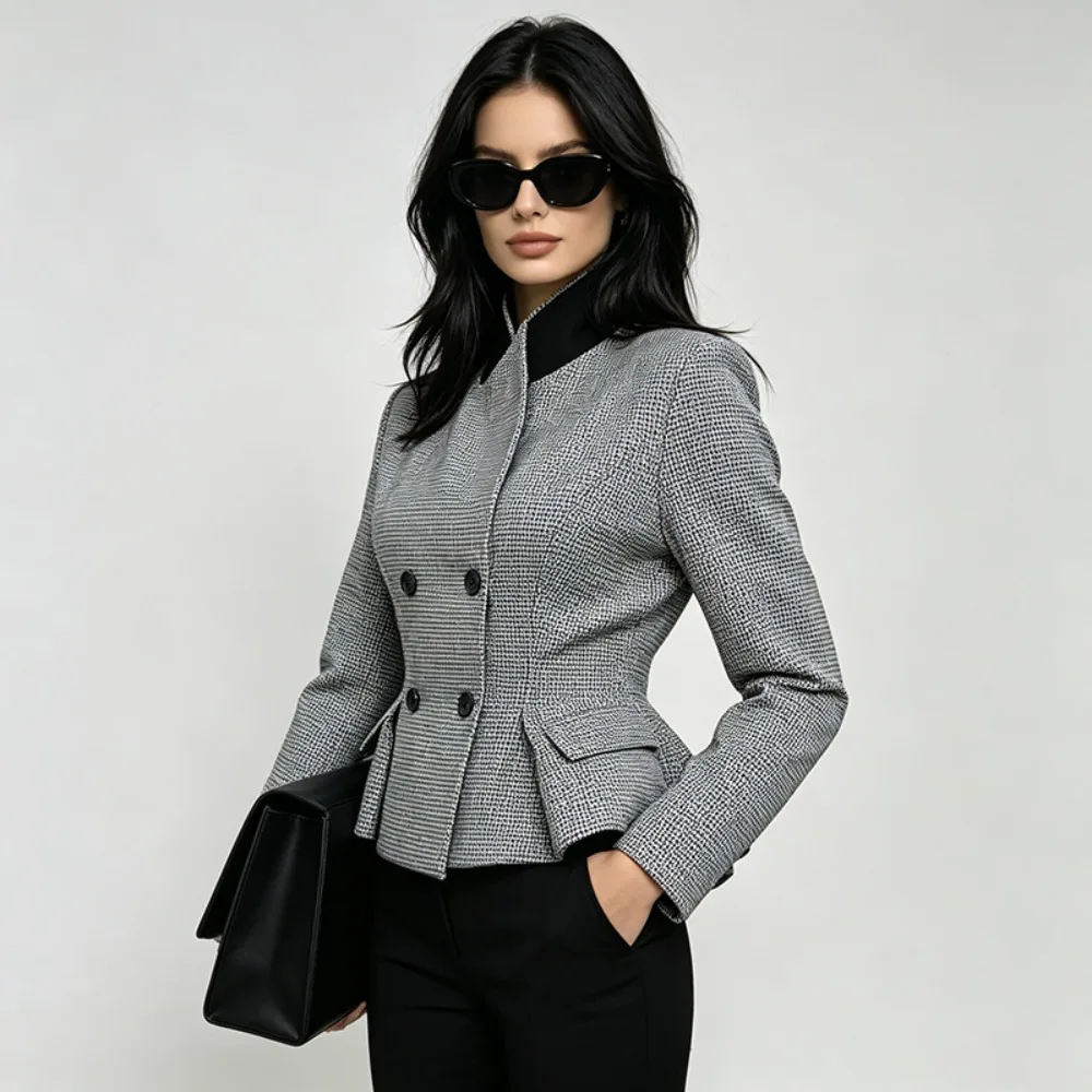 Womens Blazer - Blazer Feminino Novo de Outono/Inverno com