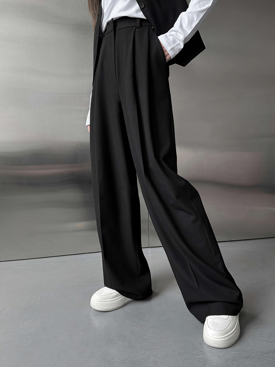 Tailored Trouser Wide - Calças de alfaiataria femininas, calças de