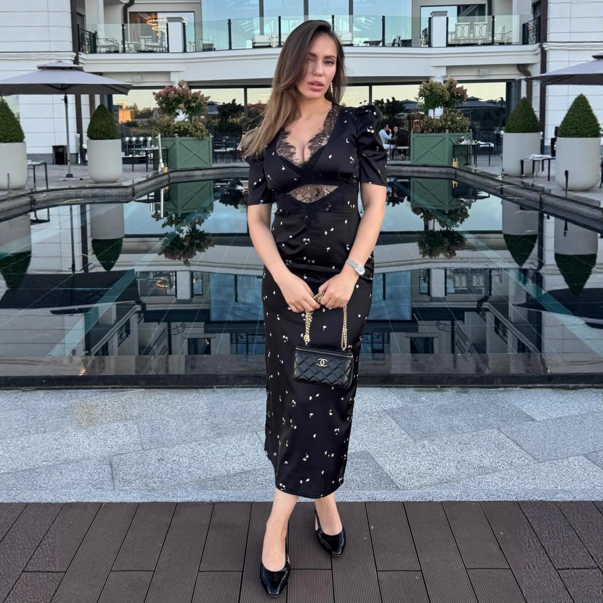 Vestido Midi Elegante de Cetim - Midi Dress avaliação e preço