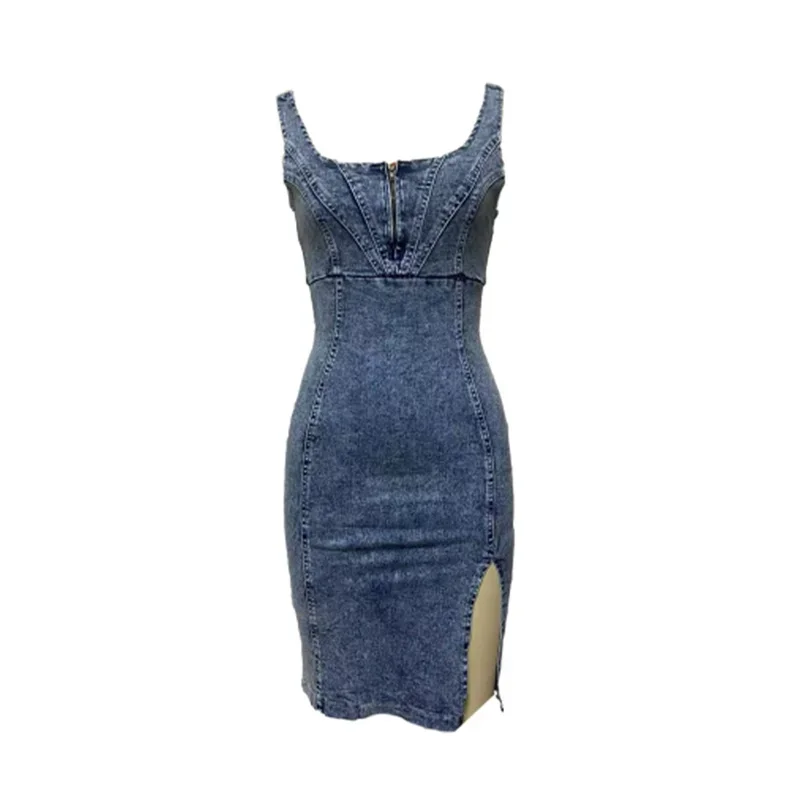 Vestido Jeans Vintage Feminino - Midi Dress avaliação e preço