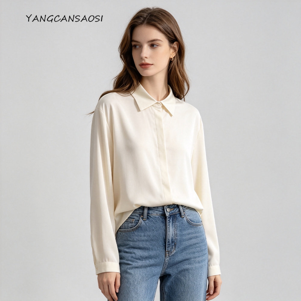 Camisa de Manga Longa Versátil - Silk Blouse avaliação e preço