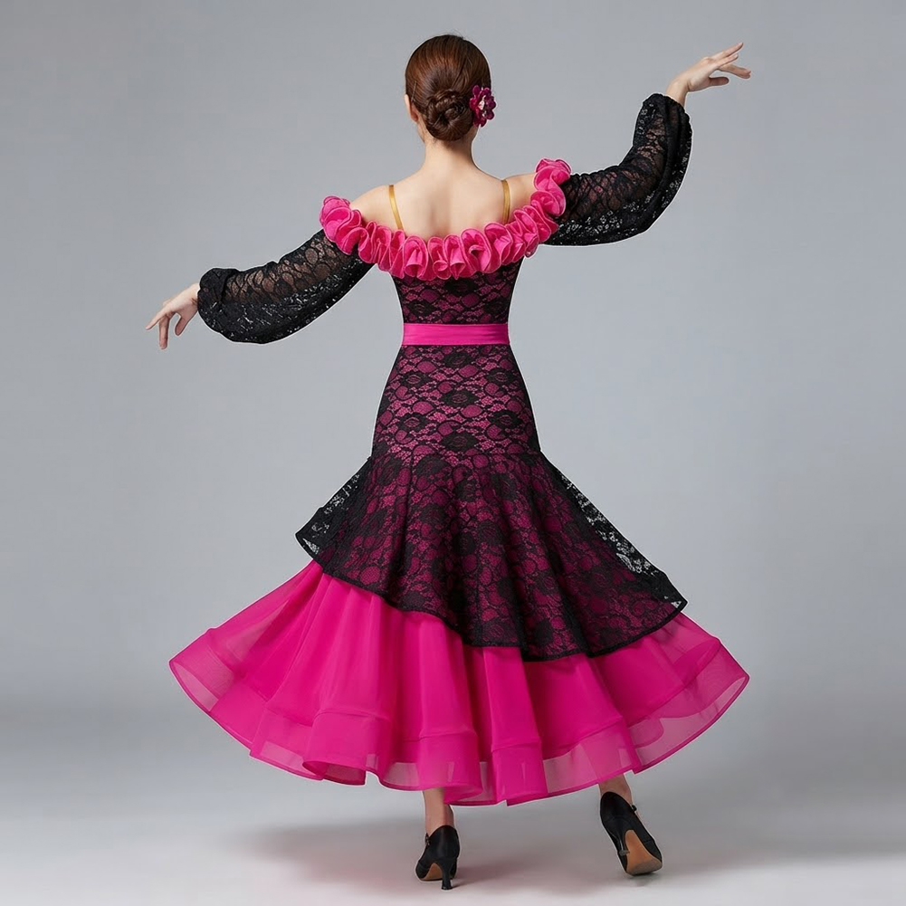 Vestido de Dança Feminino Rosa - Women'S Red Formal Wear avaliação e preço