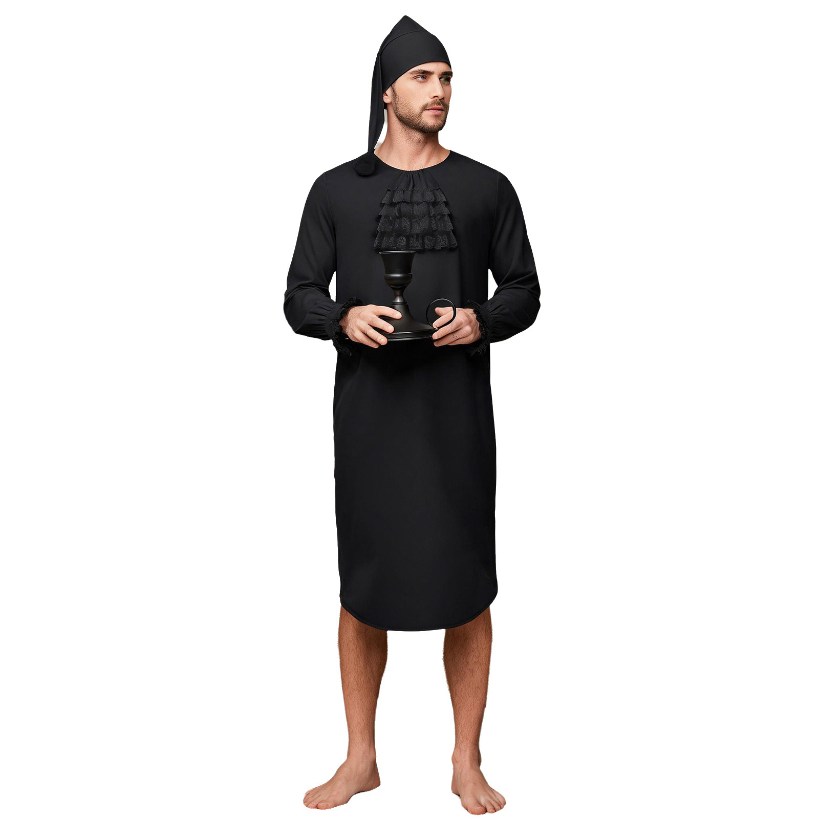 Camisola de noite medieval vit - Lace Dress avaliação e preço