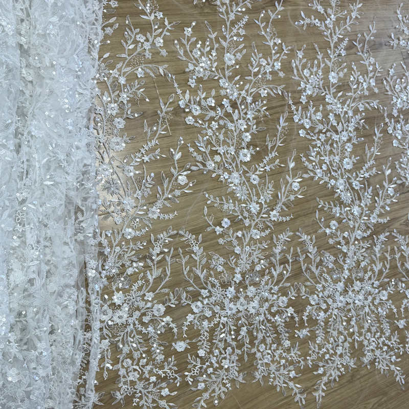 Tecido bordado de renda multic - Wedding Dress avaliação e preço