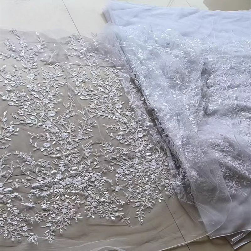 Tecido bordado de renda multic - Wedding Dress avaliação e preço